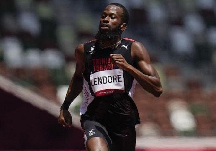 FLASHBACK: Deon Lendore competes in a heat of the Men’s 400 metres at the Tokyo2020 Summer Olympics, last August, in Japan. —Photo: AP